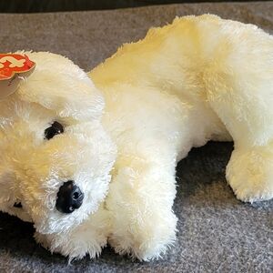 TY Beanie Baby Cream Plush Dog
